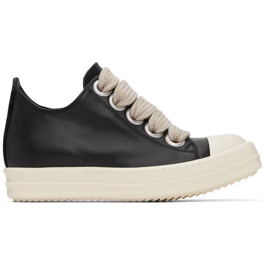 Rick Owens Porterville Jumbo Laced Low Sneakers Black/Pearl/Milk/Milk