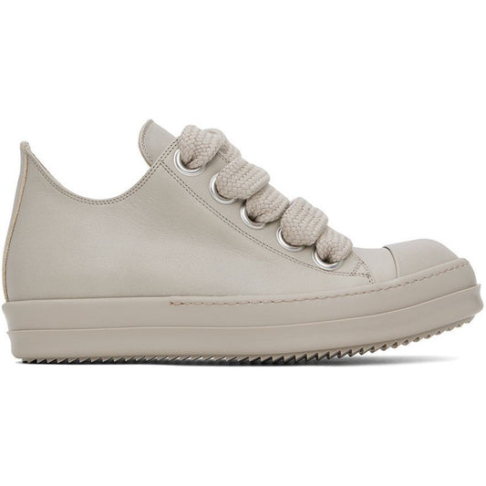 Rick Owens SS24 Lido Jumbo Laced Low Sneakers Pearl