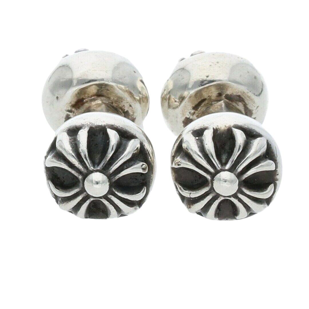 Chrome Hearts Silver Plus Cross Cufflinks (Set of 2)