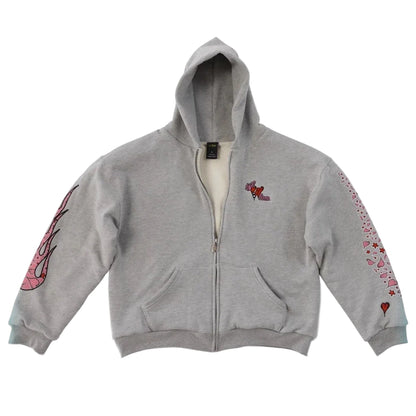 Anti Promo Matty Boy Sadistic Zip Up Hoodie Grey