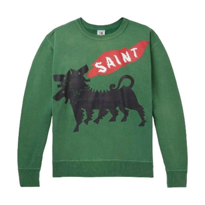 SAINT M××××××  Printed Cotton-Jersey Sweatshirt