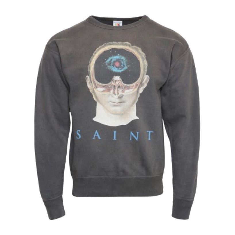 Saint Michael Face Crewneck Black