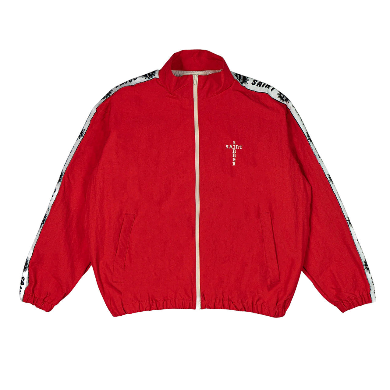 Saint Michael Side Tape Track Jacket Red