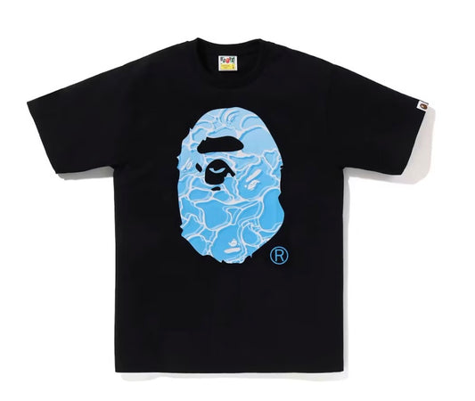 BAPE ABC Sea Surface Camo Ape Head Tee "Black"