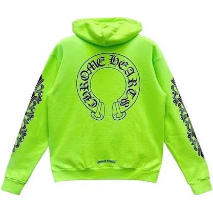 Chrome Hearts Horseshoe Miami Exclusive Hoodie Lime Green