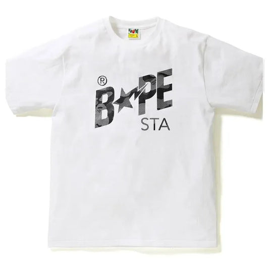 Bape Bapesta Reflection Camo Tee White/Silver
