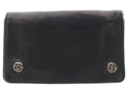 Chrome Hearts Zip Floral Button Leather Wallet