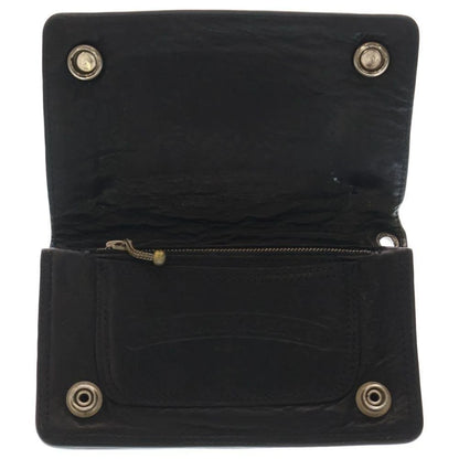 Chrome Hearts Zip Floral Button Leather Wallet