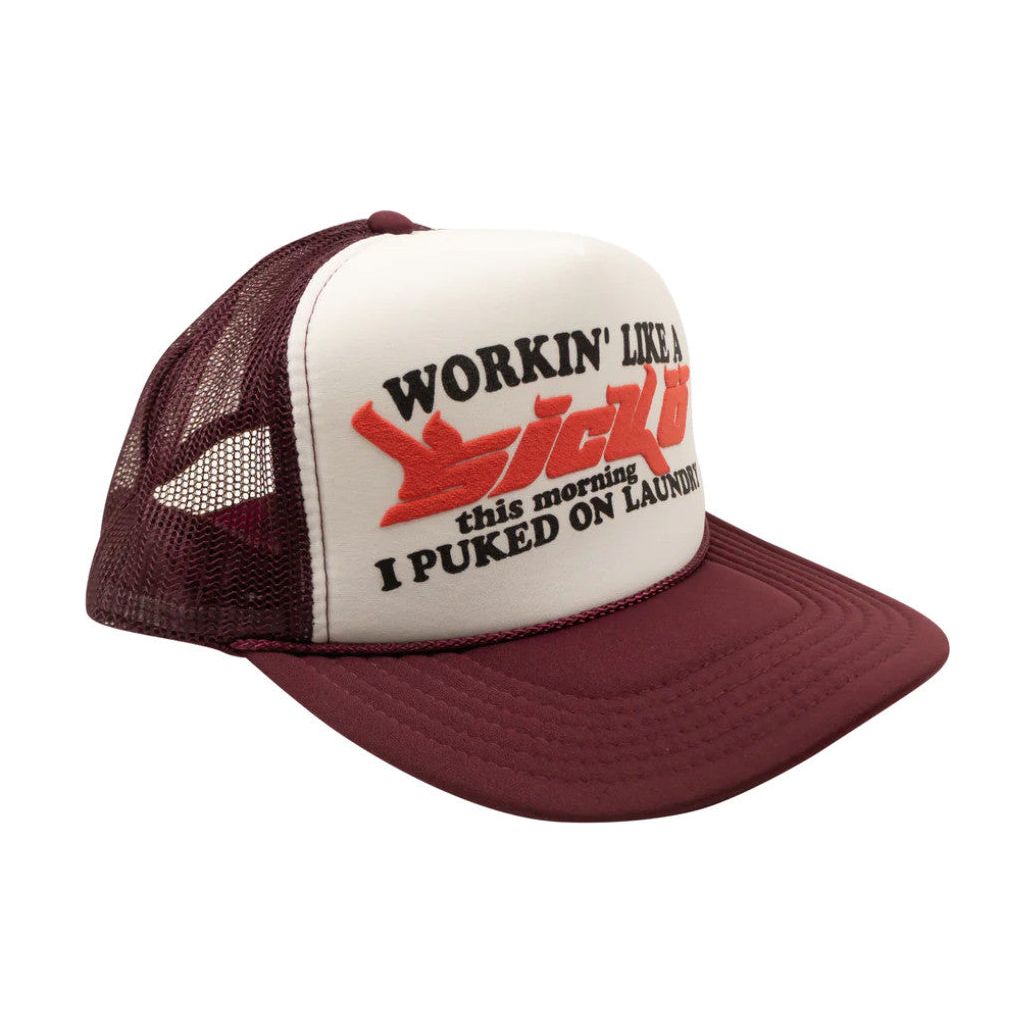 Sicko Trucker Hat Burgundy/White