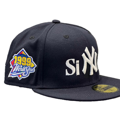 Sinclair New Era New York Yankees 1999 World Series Patch Fitted Hat Navy