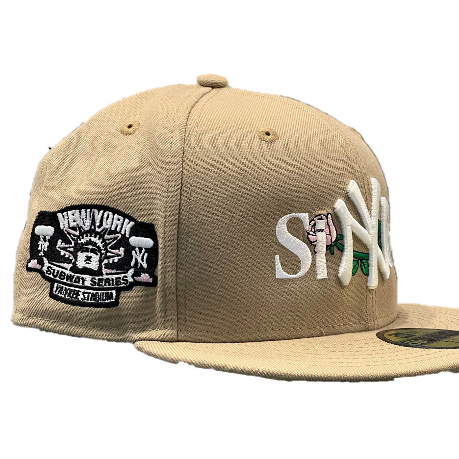 Sinclair New Era New York Yankees Subway Series Patch Fitted Hat Tan