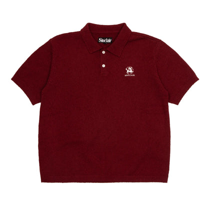 Sinclair Bouclé Polo Burgundy