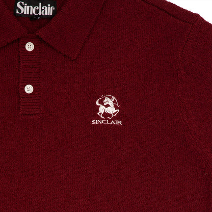 Sinclair Bouclé Polo Burgundy