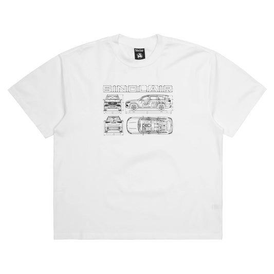 Sinclair Blueprint Tee White
