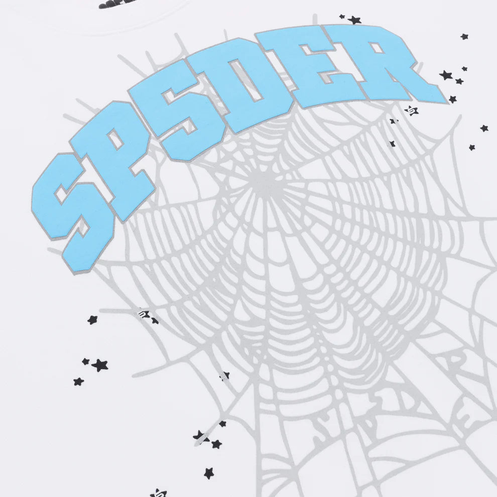 Sp5der Varsity Web Crewneck White