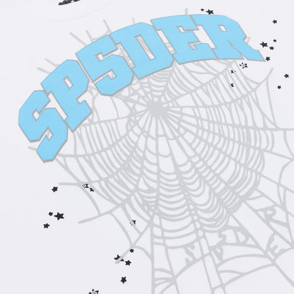 Sp5der Varsity Web Crewneck White