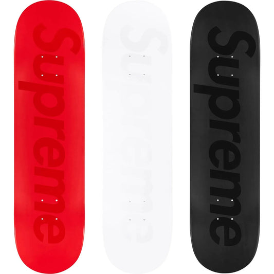 Supreme Tonal Box Logo Skateboard Deck Set Red/White/Black