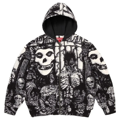 Supreme/The Misfits® Zip-Up Hooded Sweater Black