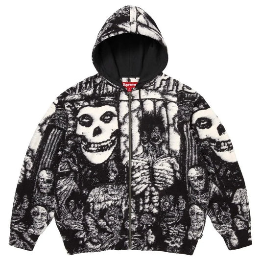 Supreme/The Misfits® Zip-Up Hooded Sweater Black