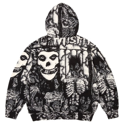 Supreme/The Misfits® Zip-Up Hooded Sweater Black