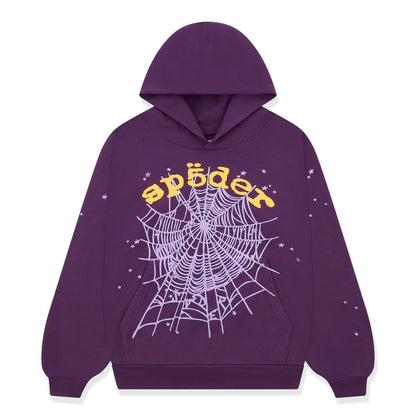 Sp5der Star OG Web V2 Hoodie Purple