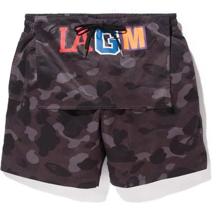 BAPE Stampd Camo Swim Shorts Black