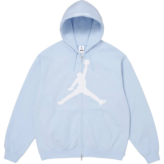 Supreme®/Jordan® Zip Up Hooded Sweatshirt Light Blue