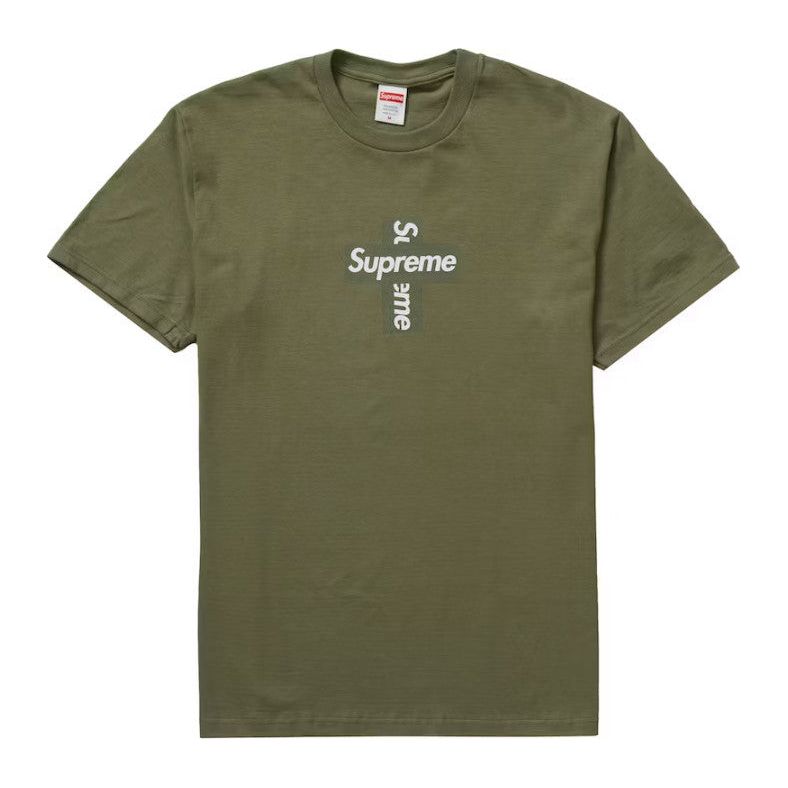 Supreme Cross Box Logo Tee Light Olive