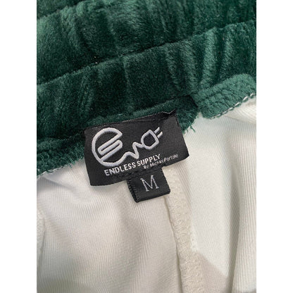 Endless Supply Velour Shorts White/Spartan Green