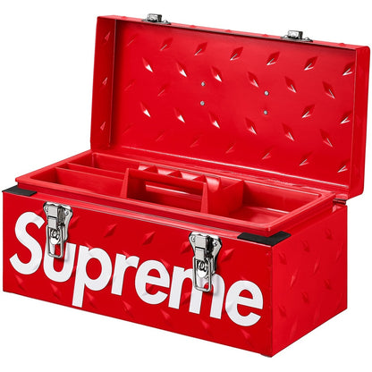 Supreme Diamond Plate Tool Box Red