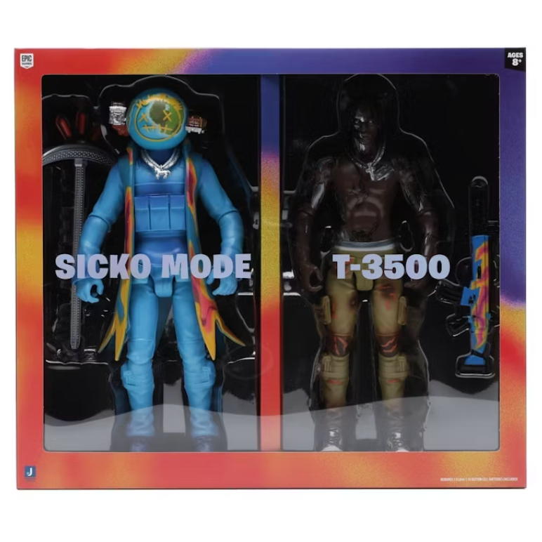 Travis Scott Cactus Jack x Fortnite 12" Action Figure Duo Set