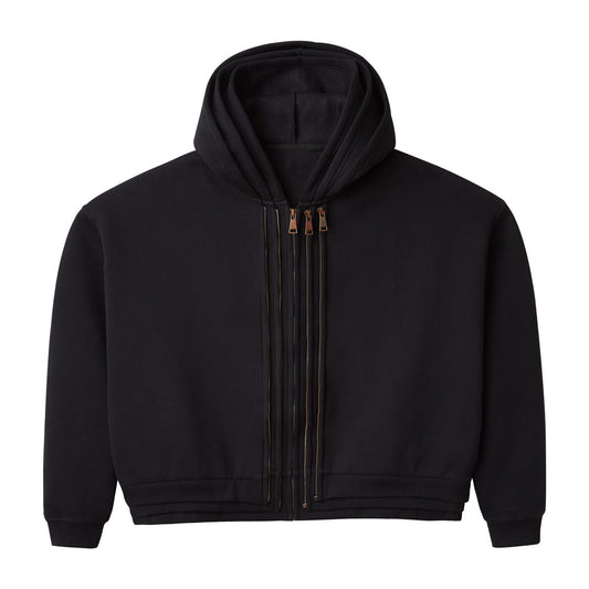 GV Gallery Rusted Blank Zip-Up Hoodie Black