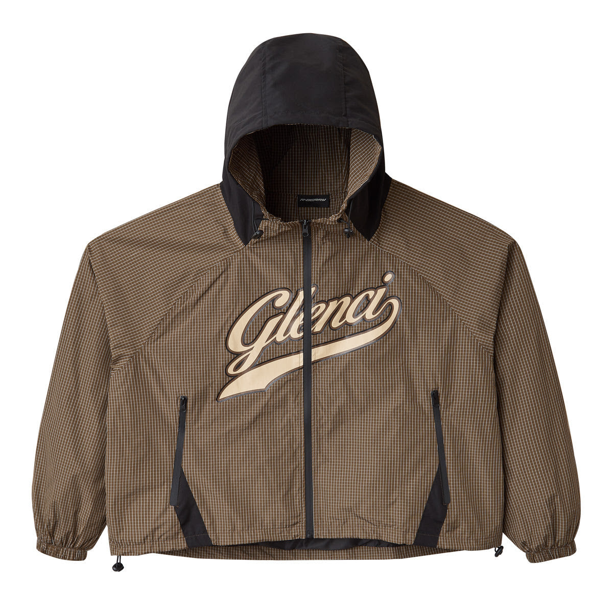 GV Gallery Glenci Plaid Windbreaker Jacket Brown