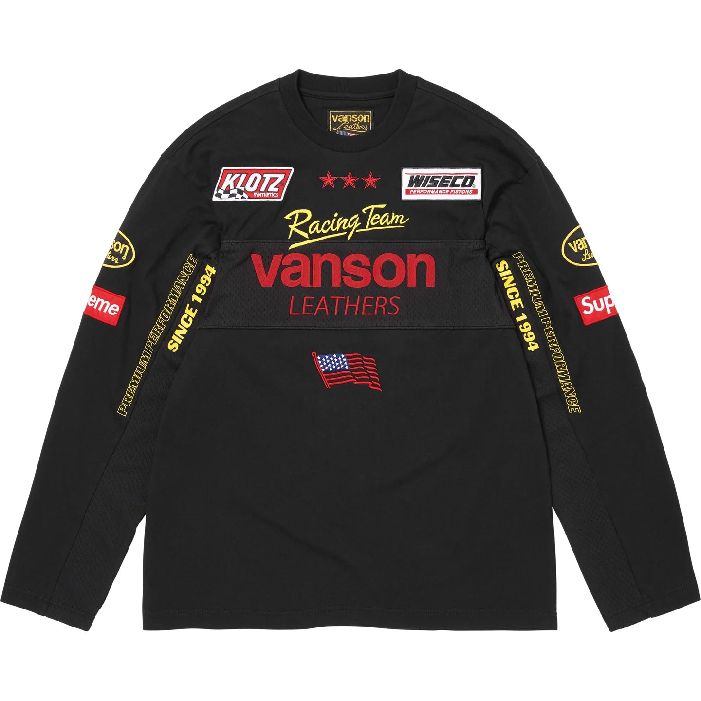 Supreme/Vanson Leathers L/S Tee Black