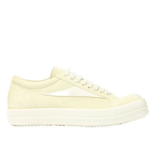 Rick Owens Temple Suede Vintage Low Sneakers Butter/Milk/Milk