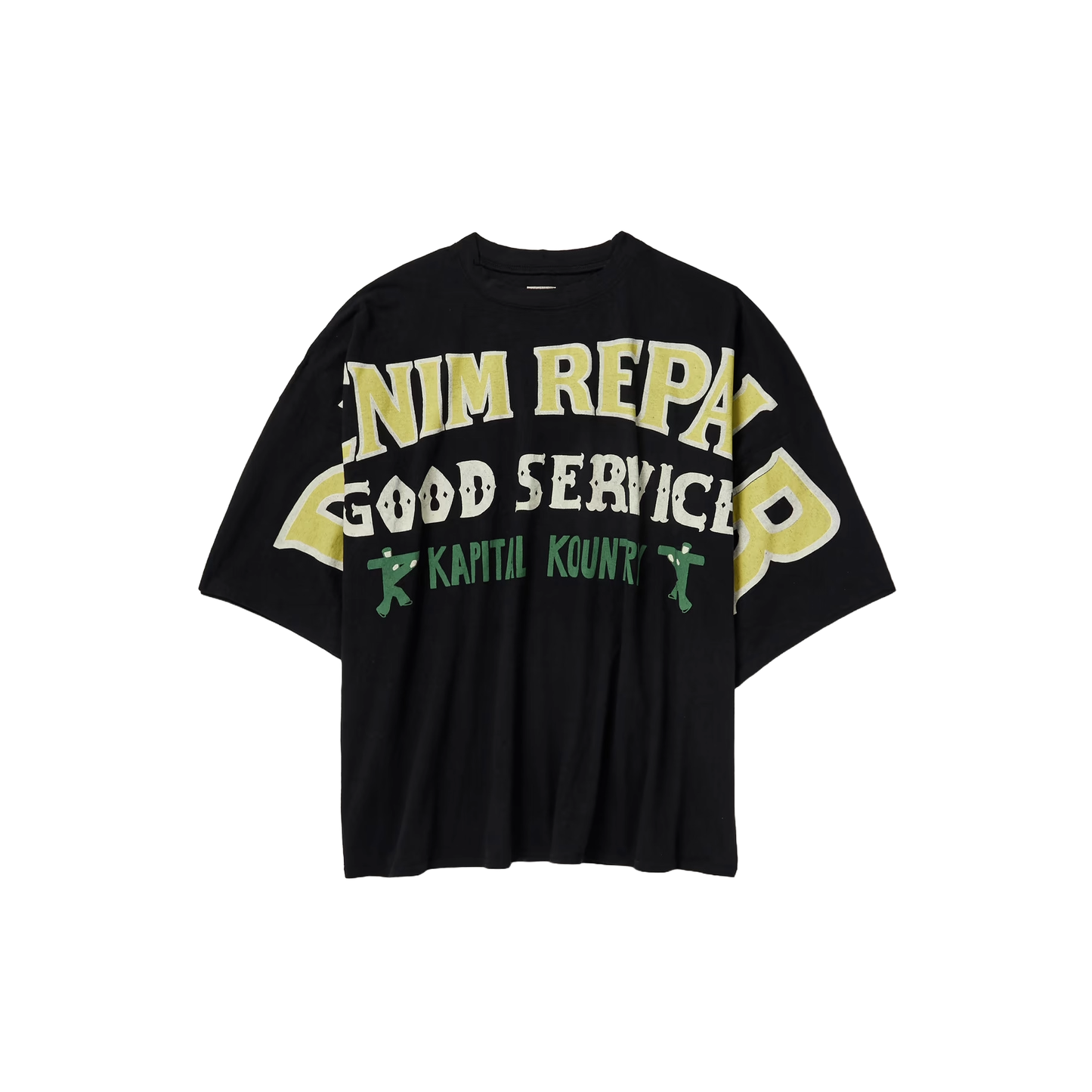 Kapital Denim Repair Oversized T-Shirt Black