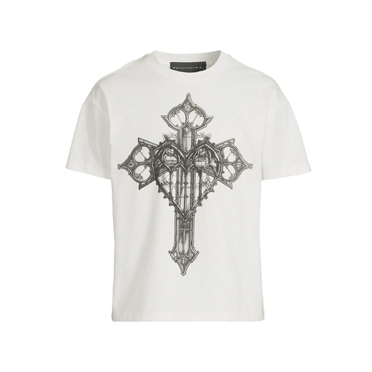 Who Decides War Crossed Heart T-Shirt White