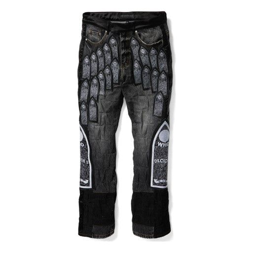 Who Decides War Patched Arch Embroidered Pant Coal