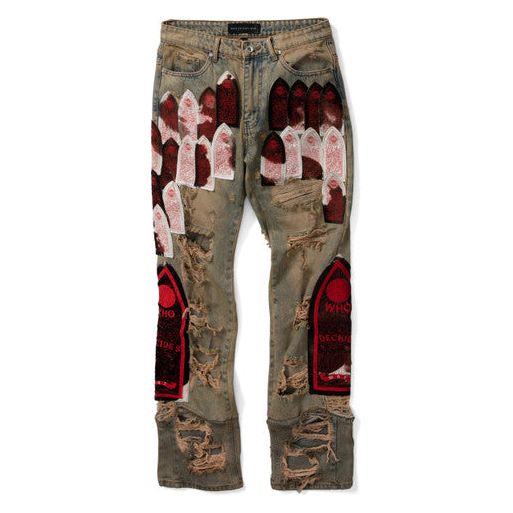 Who Decides War Sangre Patch Denim Jeans Multi