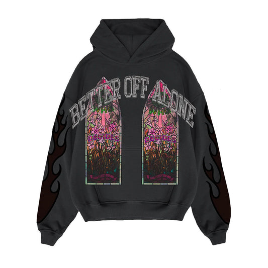 Who Decides War x A Boogie Wit Da Hoodie Better Off Alone Hoodie Black