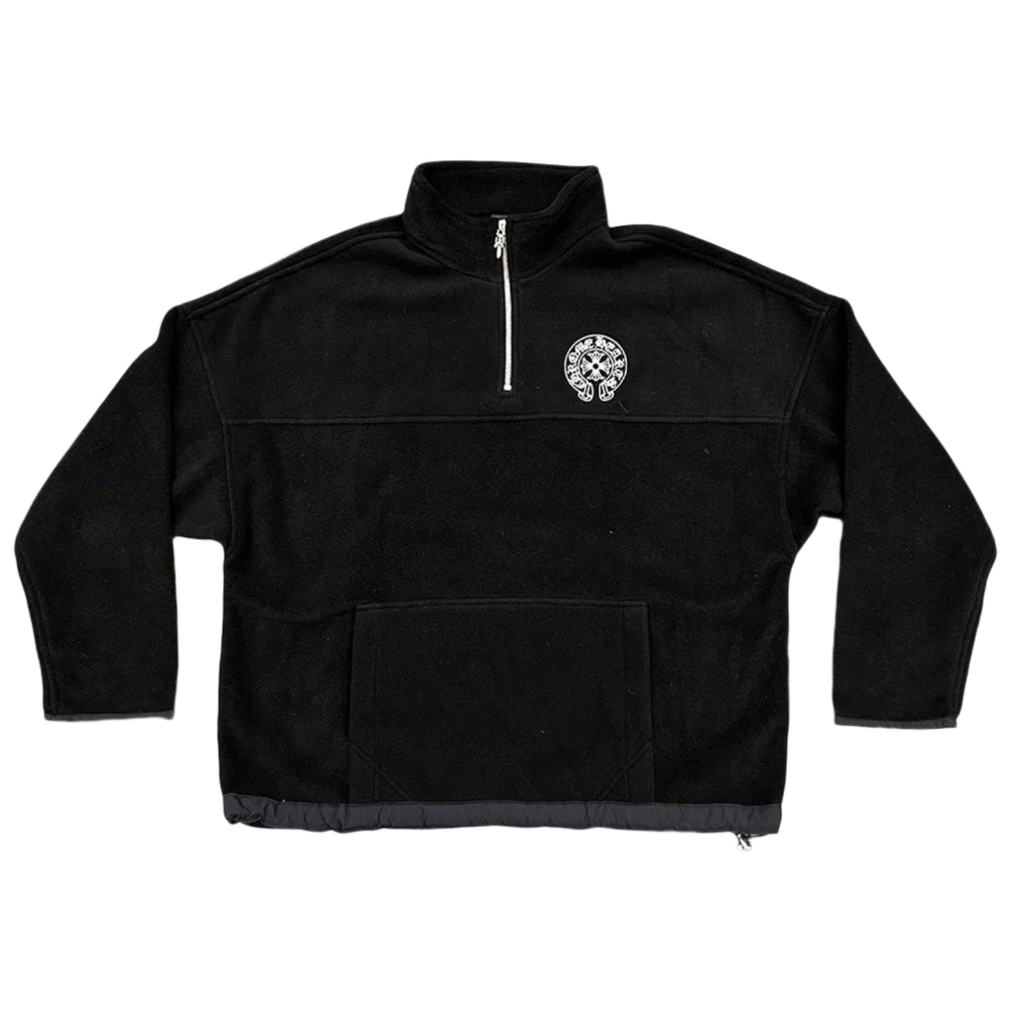 Chrome Hearts Half-Zip Horseshoe Fleece Jacket Black